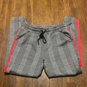 Evereve by David Lerner - Slim Track Jogger (Black/White Herringbone)